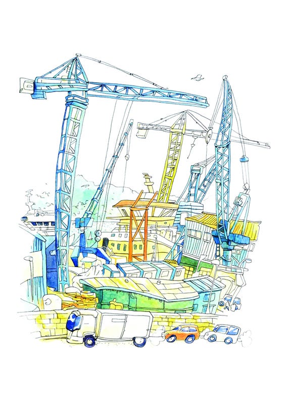 Cranes in Beiramar