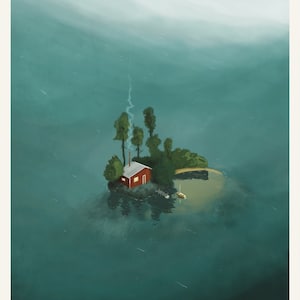 Poster - The safe place. An island, like a little world of your own - Various formats (A4, A5)