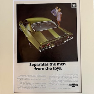 CHEVROLET CAMARO Z28 - Original Advertisement - Custom Matted 11X14