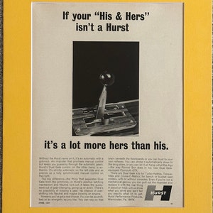 HURST SHIFTERS - Original Advertisement - Custom Matted 11X14