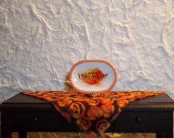 Dollhouse Miniature Happy Halloween Platter #1