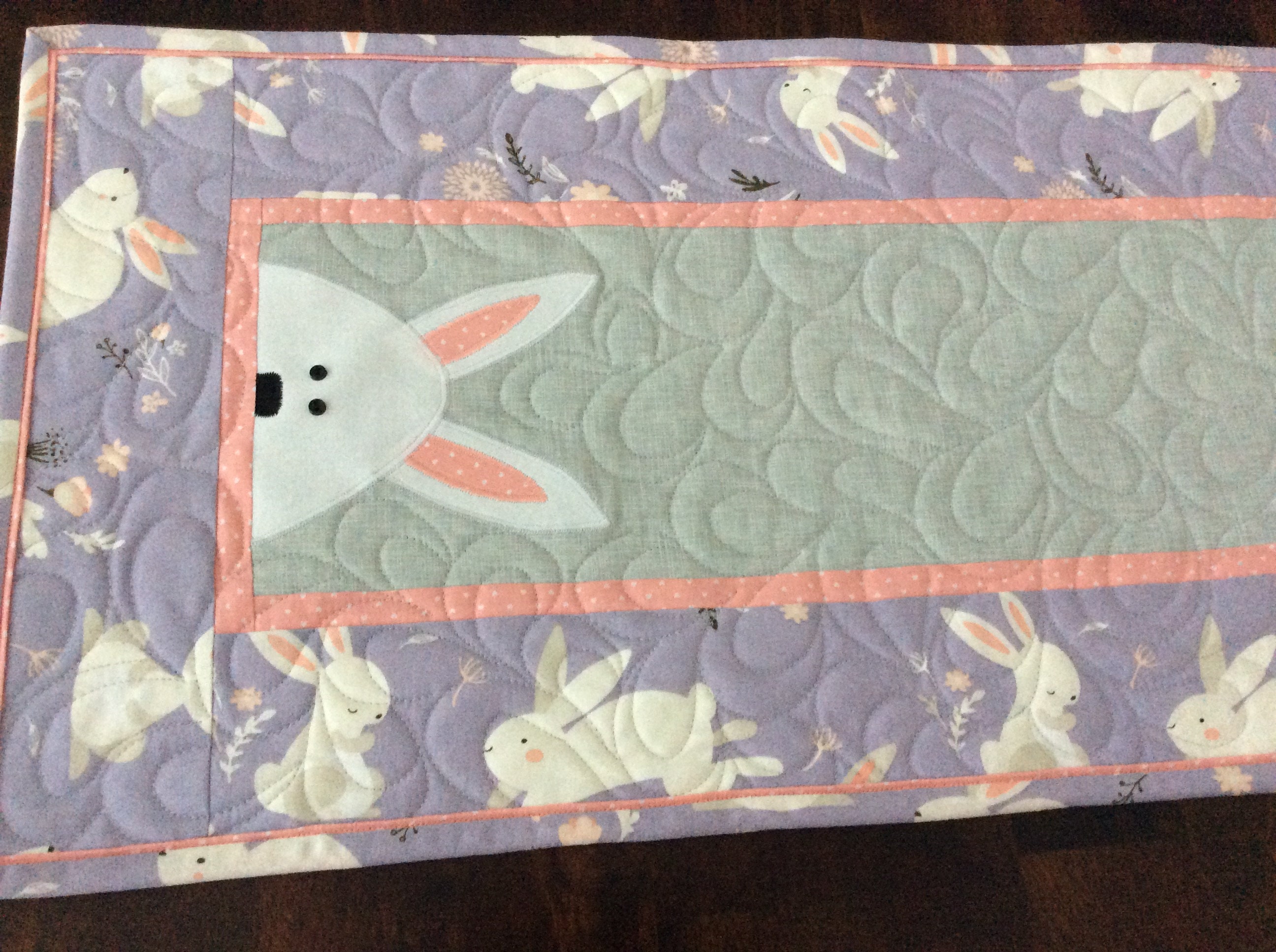 Easter Bunny Quilted Table Runner Easter Table Runner Etsy Ireland