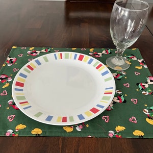 Mickey and Minnie Christmas Placemats, Set of 4