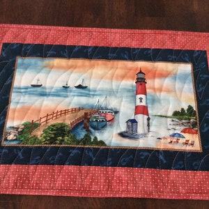 Lighthouse Quilted Placemats, Set of 4