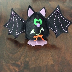 Halloween Bat, Felt Beanbag Bat