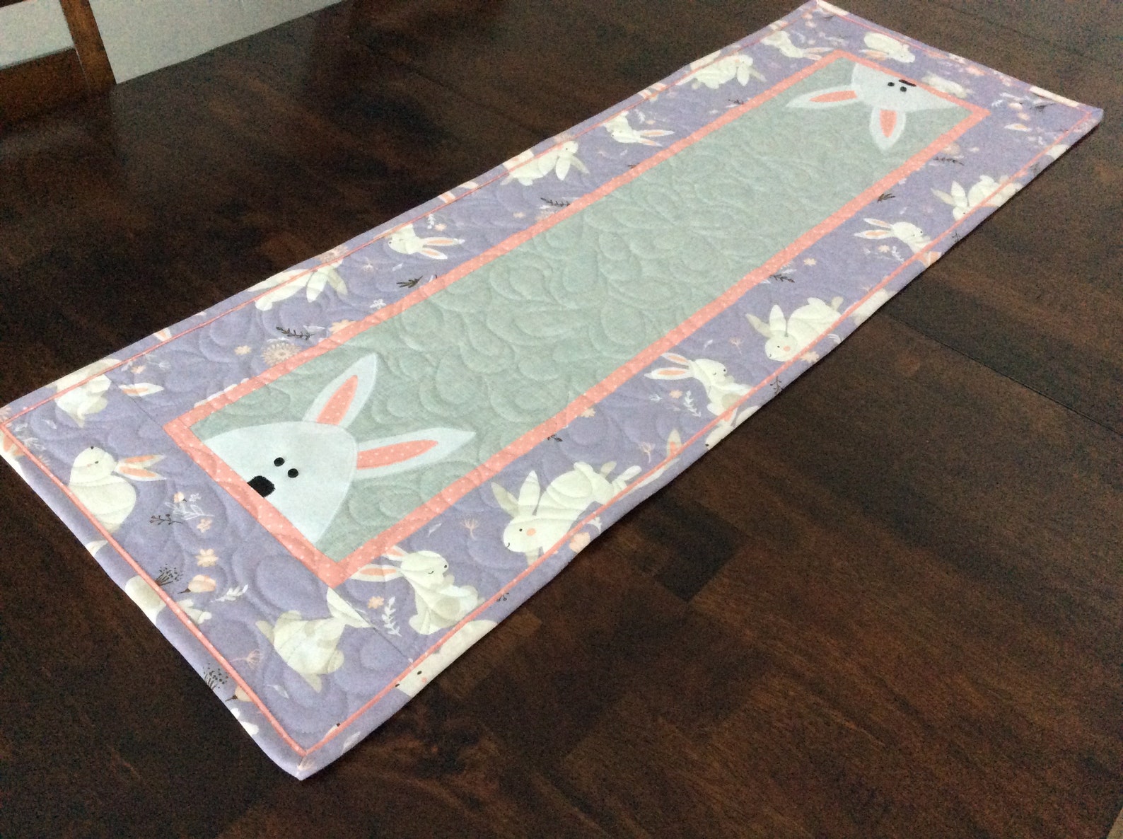 Easter Bunny Quilted Table Runner Easter Table Runner Etsy Ireland