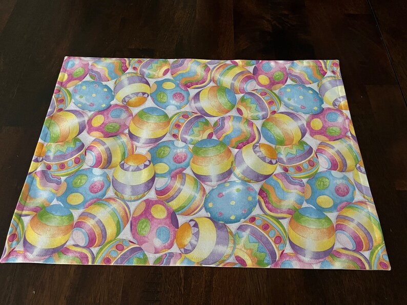 Easter Egg Placemats, Set of 2, Reversible image 2