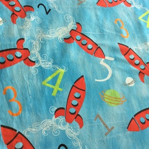 Rocket Fabric/Outer Space Fabric - rare, by the yard