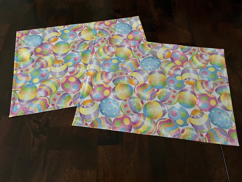 Easter Egg Placemats, Set of 2, Reversible image 8