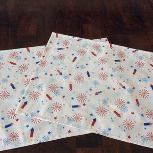 Fireworks Placemats, July 4 Placemats, Set of 2
