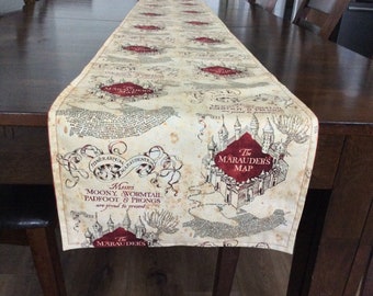 Harry Potter Table Runner, Marauder’s Map