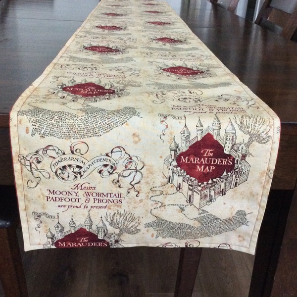 Harry Potter Table Runner, Marauder’s Map