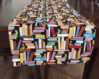 Bookworm Table Runner - Book Lover Table Runner