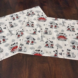 Mickey and Minnie Mouse Valentine Placemats, Set of 2  Paris Table Placemats