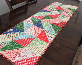 Christmas Adventures Table Runner, Quilted Table Runner