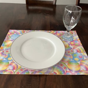 Easter Egg Placemats, Set of 2, Reversible image 1