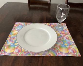 Easter Egg Placemats, Set of 2, Reversible