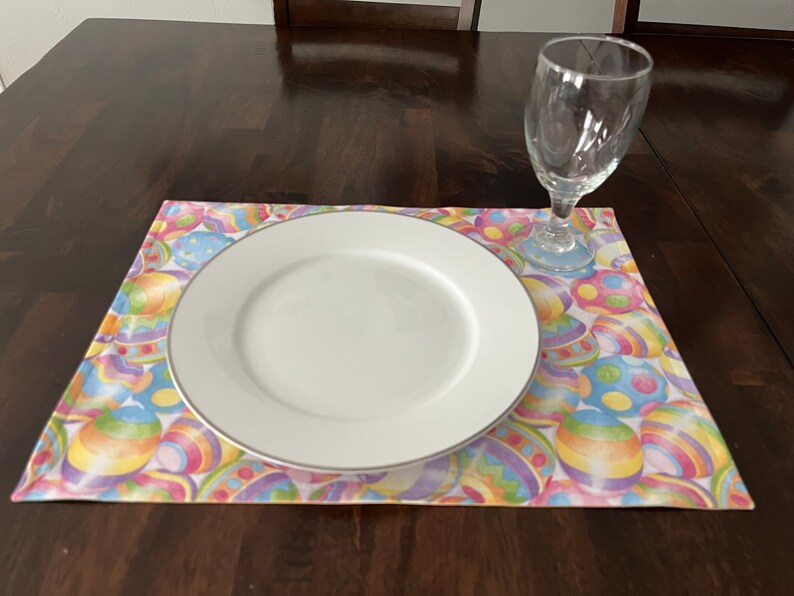 Easter Egg Placemats, Set of 2, Reversible image 1