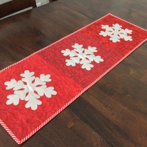 Snowflake Table Runner, Scandi Christmas Table Runner