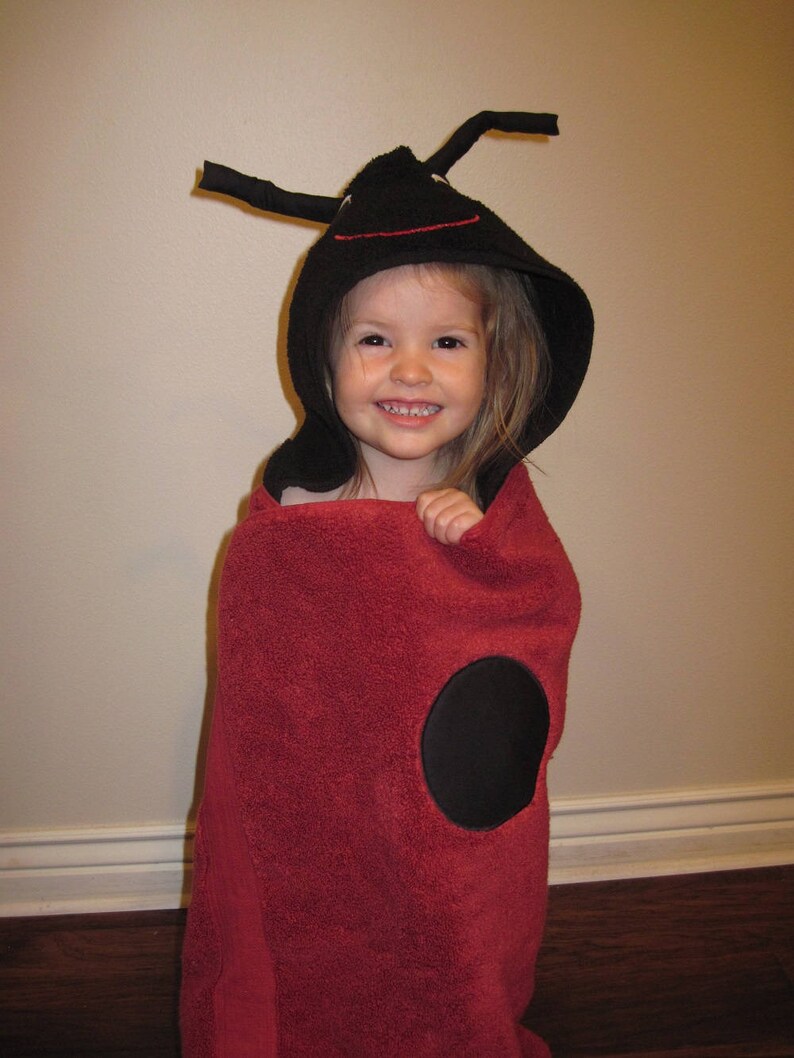 Ladybug Hooded Towel