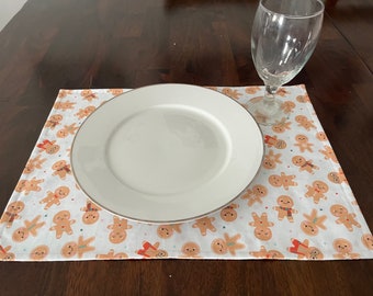 Gingerbread Placemats, Set of 2 Reversible Placemats