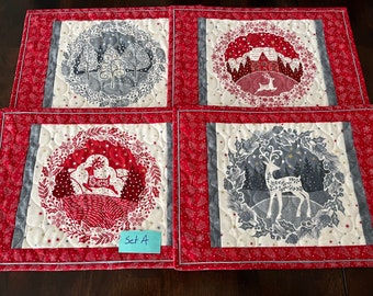 Scandi Christmas Placemats, Set of 4