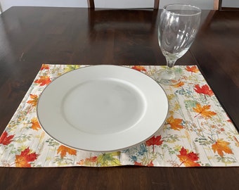 Autumn Leaf Placemats, Set of 4 Maple Leaf Placemats