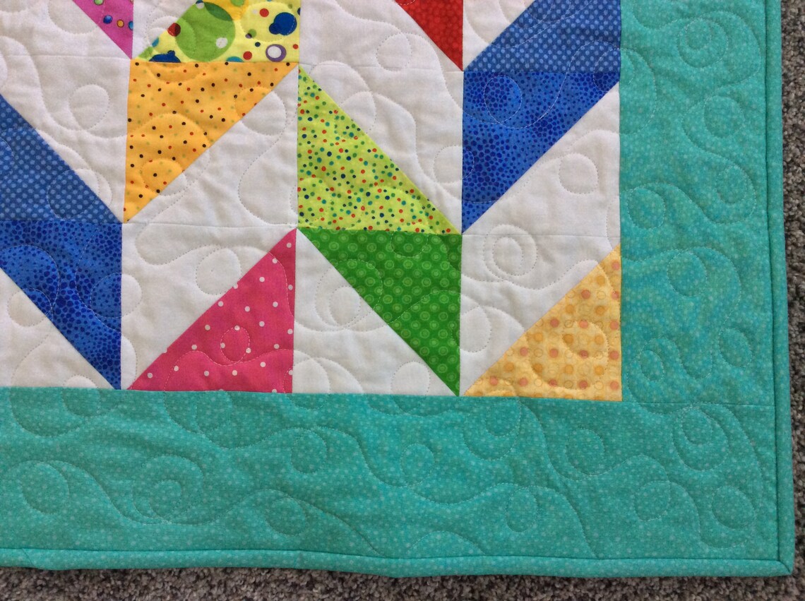Rainbow Baby Quilt Toddler Quilt Wall Decor Etsy
