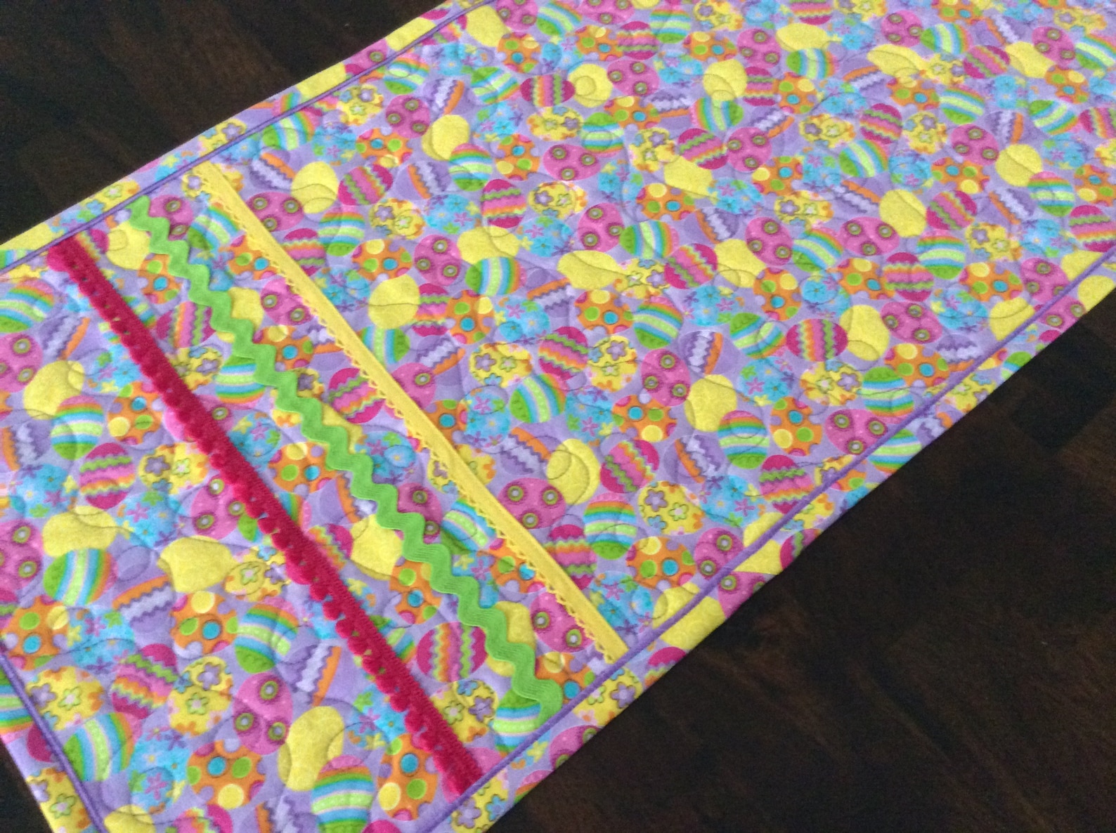 Mosaic Easter Quilted Table Runner NCU0HNH890