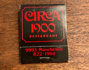 Caja de cerillas vintage, Circa 1900, Manchester, Connecticut, muy buen estado; Nunca se usaron recuerdos coleccionables