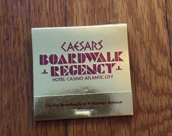 Caja de cerillas vintage Caesar's Boardwalk Regency: recuerdos de Atlantic City