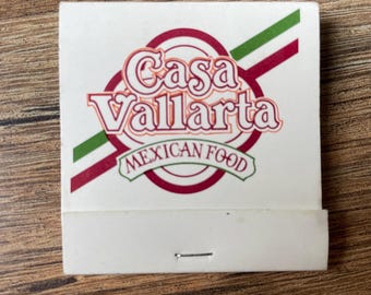 Caja de cerillas vintage de Casa Vallarta - Recuerdos de restaurantes de California
