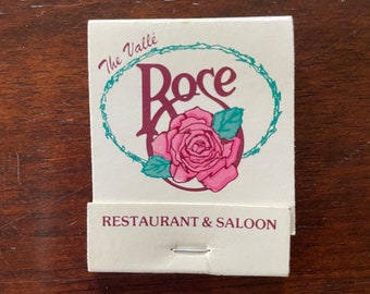 Caja de cerillas vintage del restaurante Valle Rose, recuerdos de Del Mar, California