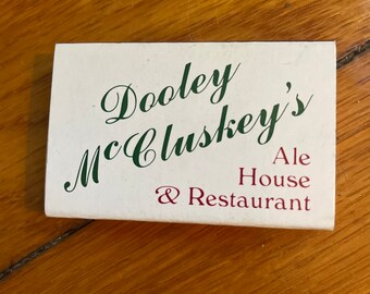 Caja de cerillas vintage de Dooley McCluskey - Recuerdos de Carlsbad, California