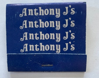 Caja de cerillas antigua, restaurante Anthony J’s, Mystic, Connecticut, antigua, nunca usada, recuerdo coleccionable