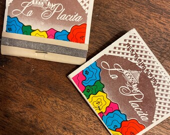 Vintage matchbook, Restaurante y bar La Placita, Tijuana, México, recuerdos coleccionables en muy buen estado