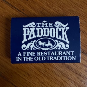 Vintage matchbox, The Paddock, Hyannis Massachusetts new, never used collectible memorabilia