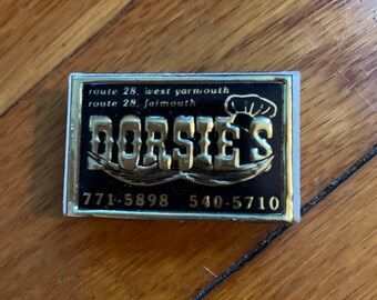Vintage matchbox, Dorsie’s,West Yarmouth, Falmouth, Massachusetts new, never used collectible memorabilia