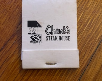 Vintage Chuck's Steak House Matchbook: Collectible Memorabilia