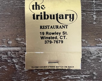 Vintage matchbook, The Tributary restaurant; Winsted, Connecticut; very good condition, never used collectible memorabilia