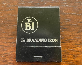Matchbook vintage, The Branding Iron, Encore, Berkshire Hilton, Pittsfield, Massachusetts, nuevo, recuerdos coleccionables nunca usados