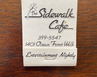 Vintage matchbook, Sidewalk Cafe, Venice, California; never used collectible memorabilia