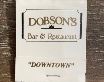 Vintage matchbook, Dobson’s Bar & Restaurant, San Diego, California; never used, very good condition collectible memorabilia