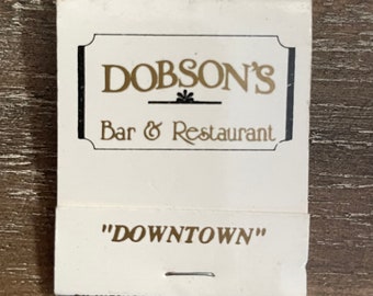 Vintage Dobson's Bar Matchbook - San Diego Collectible
