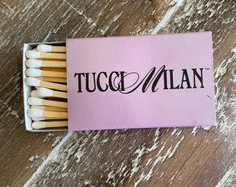 Caja de fósforos antigua, Tucci Milán, Chicago, Illinois, buen estado, objetos de colección nunca usados