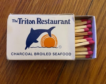 Vintage matchbox, The Triton Restaurant, San Diego, California, good condition collectible memorabilia