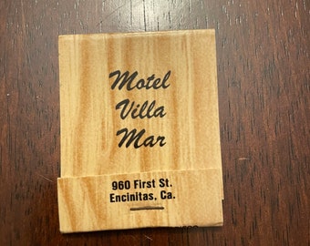 Vintage matchbook, Motel Villa Mar, Encinitas, California, never used collectible memorabilia