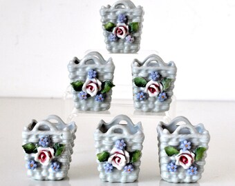 Vintage Individual Porcelain Nut Baskets Germany