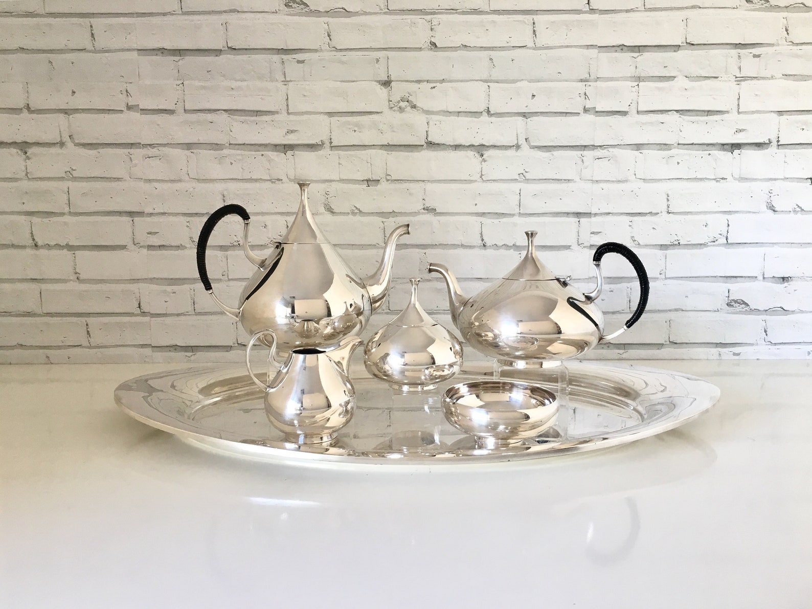 Modernist Reed & Barton Dimension Tea and Coffee Set With Tray Etsy