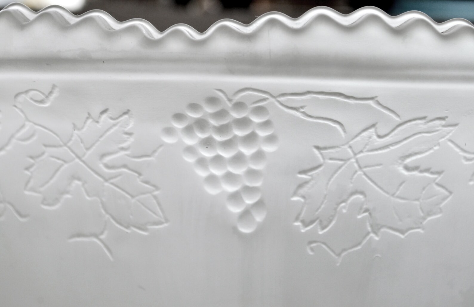 Vintage Frosted Glass Punch Bowl Set Etsy